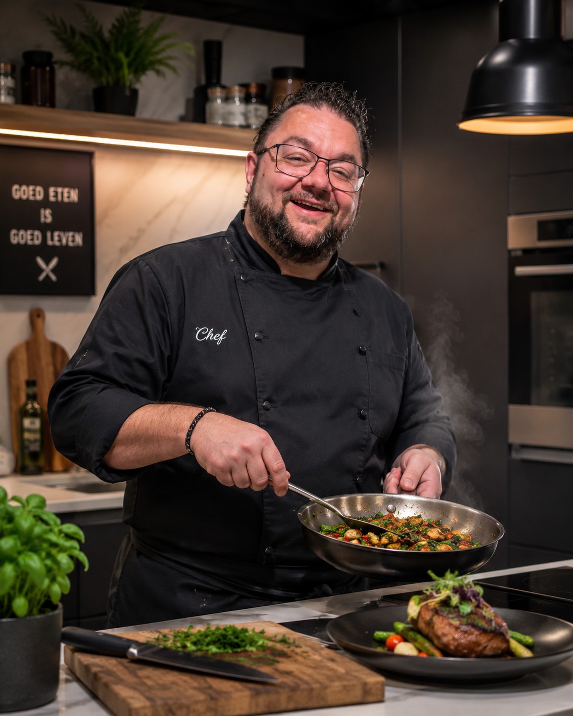 Modje in de keuken